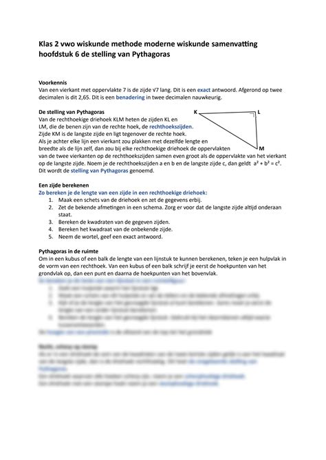 Solution Klas Vwo Wiskunde Methode Moderne Wiskunde Samenvatting