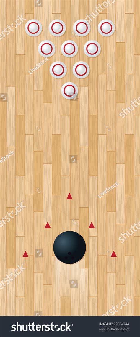 Illustration Bowling Lane Vector File Contains Stock Vector Royalty