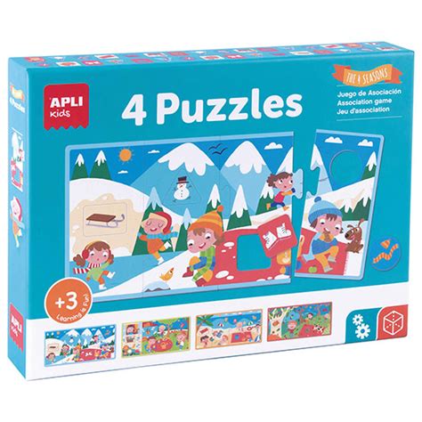 Puzzles Asociaci N Las Estaciones Puzzles Piezas Xxl Apli En