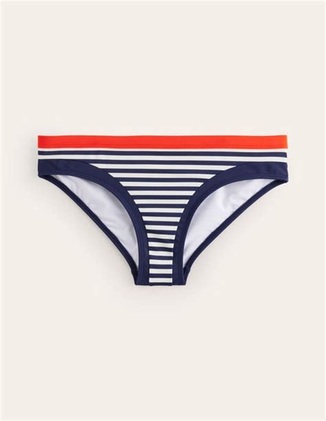 Santorini Bikini Bottoms Red Navy Stripe Boden Uk