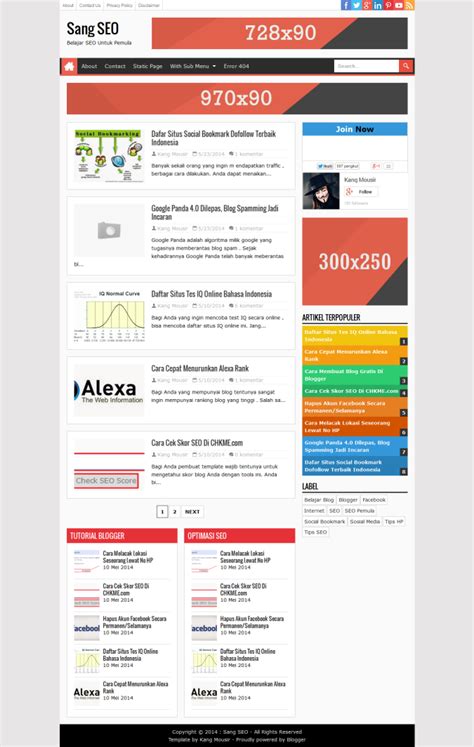 Sang Seo Plantilla Blogger Responsive Plantillas Blogger