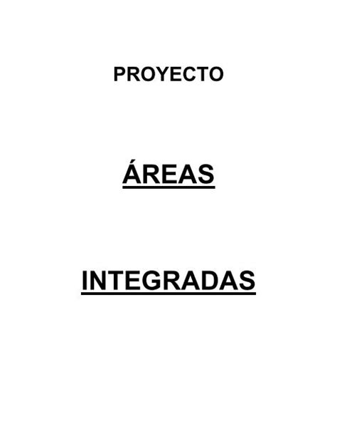 ÁREAS INTEGRADAS