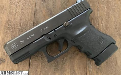 ARMSLIST For Sale Glock 30 SF Gen 3 45 ACP CA OK 30SF Slim Frame