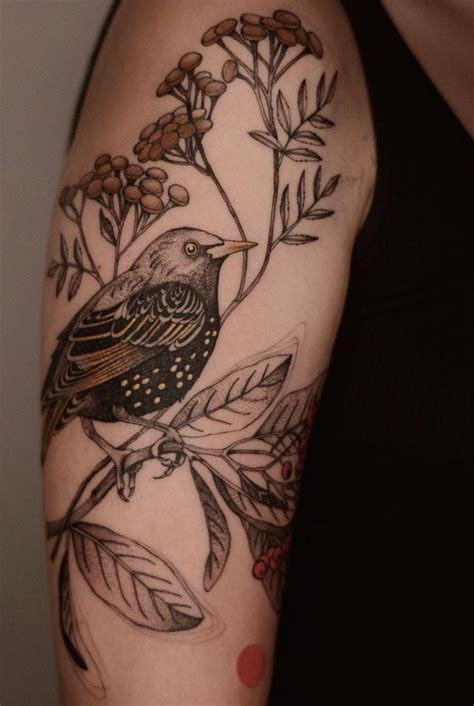 Joanna Swirska Dzo Lama Bird Tattoo In Traditional Style Tattoo