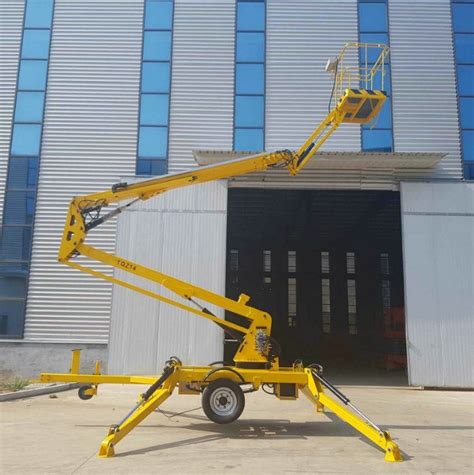 Hydraulic Lift Cherry Picker Towable Boom Lift Aerial Work Lift Trailer