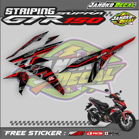 Jual STRIPING VARIASI HONDA SUPRA GTR 150 STICKERLIST VARIASI MOTOR