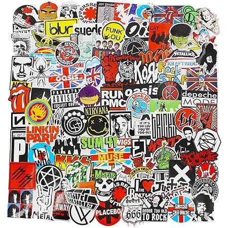 Amazon Cool Sticker Pcs Random Music Film Vinyl Skateboard