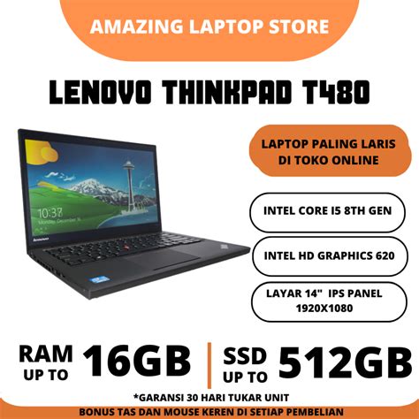 Jual Laptop Lenovo Thinkpad Core I7 I5 Ram 8gb Ssd 256gb Like New Bergaransi Murah Shopee