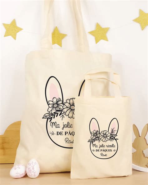 Tote Bag Enfant Personnalis Ma Jolie R Colte De P Ques Ourson C Lin