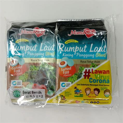 Jual Mamasuka Rumput Laut Salted Egg 2x4 5gr Shopee Indonesia