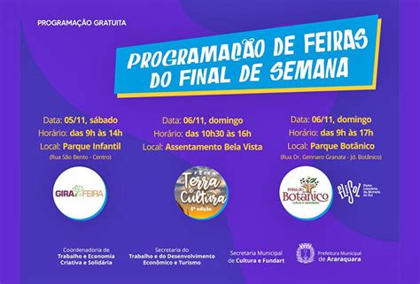 Tr S Feiras De Empreendedores E Artes Os No Final De Semana Em