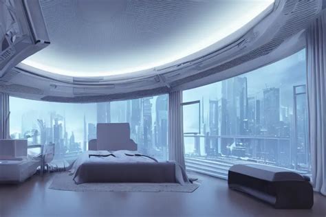 White Futuristic Bedroom