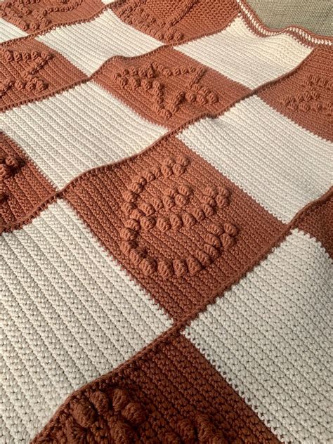 Crochet Baby Blanket In The Cinnamon Boot Model From Our Western Line