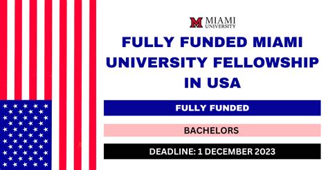 Fully Funded Miami University Fellowship In Usa 2024 Flashlearners