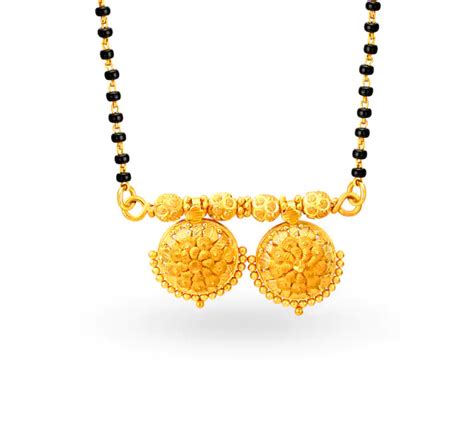 Yellow Gold Finish Round Design Kt Gold Mangalsutra Gold Reliance