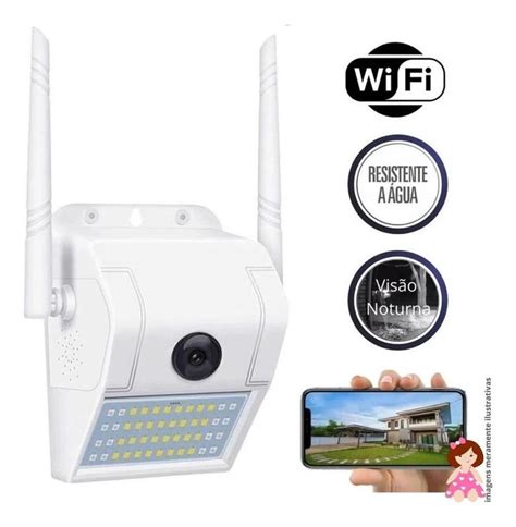 Câmera Ip Wifi Lâmpada Led Espiã De Parede Full Hd Externa IUP