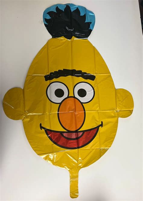 Bert Sesame Street Balloon Large Foil Mylar Balloon Party Etsy