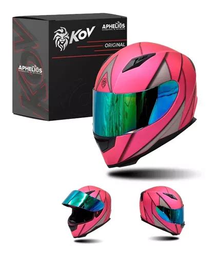 Casco Cerrado Kov Original Novak Blade Rosa Mate Certif Dot Env O Gratis