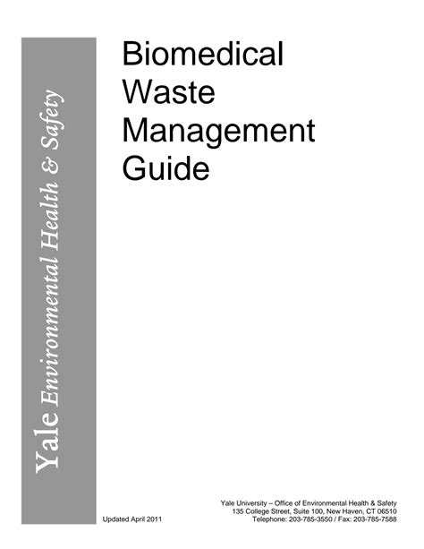 Solution Biomedical Waste Management Guide Studypool