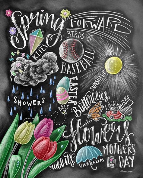 Spring Decor Spring Sign Spring Art Chalkboard Art Chalk Spring Subway