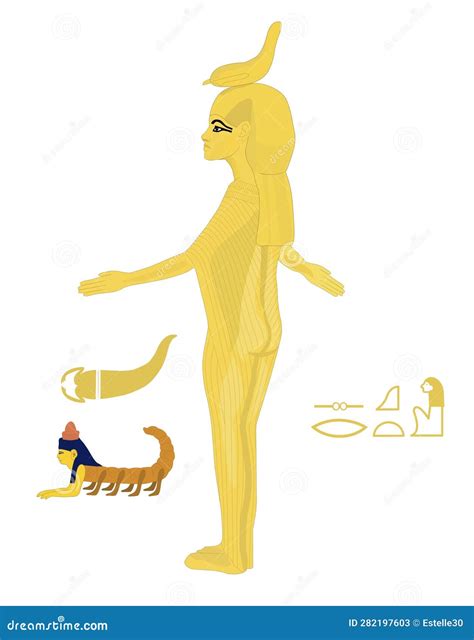 Ancient Egyptian Serket Goddess Illustration Stock Illustration