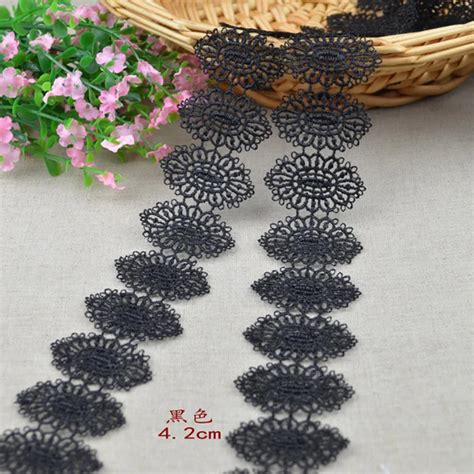 10Yards Black Water Soluble Lace Trim Sewing Craft Lace Fabric