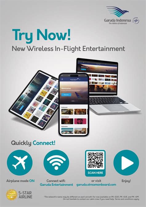 Garuda Indonesia Perkenalkan Layanan Wireless Inflight Entertainment