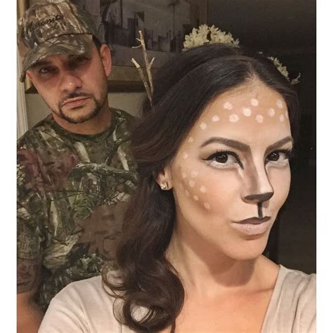 A Doe Deer Her Hunter Halloween Makeup Couples Costume Halloween