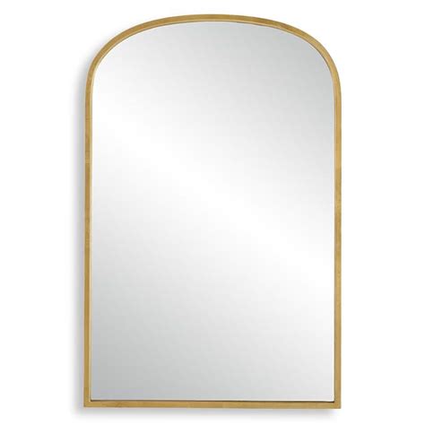 Gold Leaf Slight Arch Top Wall Mirror 34 13 H X 22 W X 1 25 D On Sale Bed Bath And Beyond