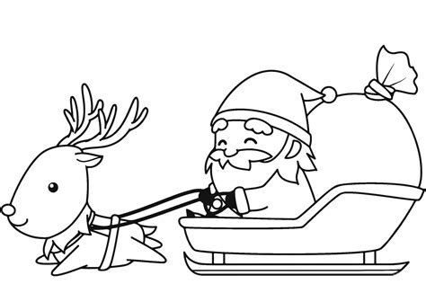 Desenhos De Papai Noel E Renas Para Colorir Imagens Para Imprimir