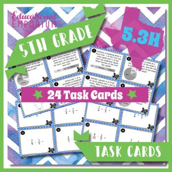 Teks H Task Cards Fraction Addition And Subtraction Tpt