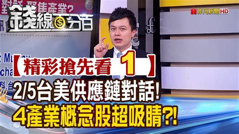 精彩搶先看1【錢線百分百】20210201《25台美供應鏈視訊會議 4產業概念股超吸睛》│非凡財經新聞│ Youtube