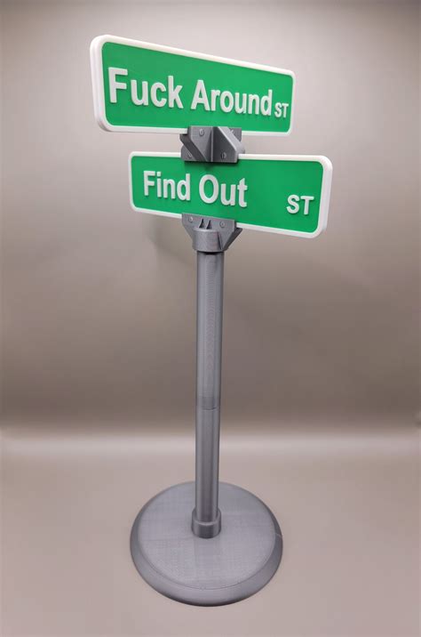 Fuck Around Find Out Street Sign Bold Art For Home Office Or Garage
