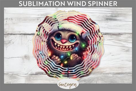 Christmas Krampus V3 Entangled In Lights Wind Spinner PNG