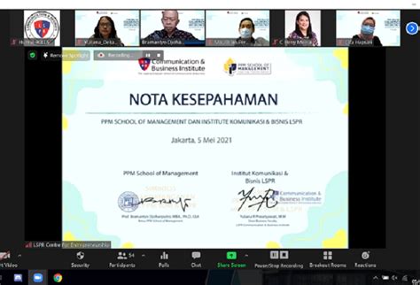 LSPR Dan PPM Jalin Kolaborasi Wujudkan Kampus Merdeka INAnews