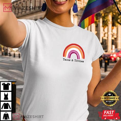 Rainbow Lesbian Flag Shirt Pride Month T Shirt Mazeshirt