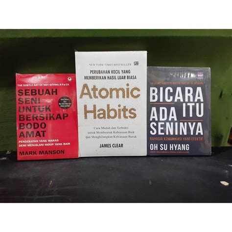 Jual Paket Buku Motivasi Terbaru Atomic Habits Bicara Itu Ada Seninya