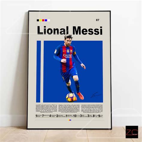 Lionel Messi Poster Argentina Soccer Print Soccer Gifts Etsy