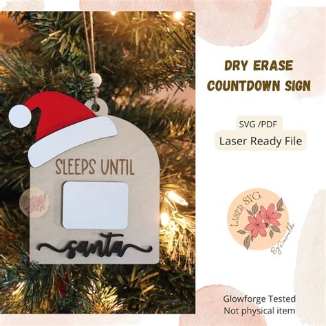 Sleeps Until Santa Svg Etsy