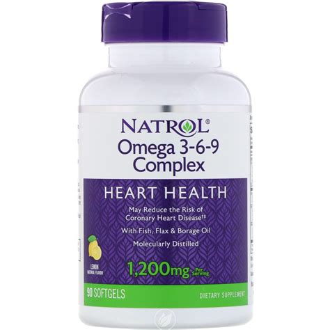 Omega 3 6 9 Complex 90 Softgels By Natrol Pack Of 2 Walmart