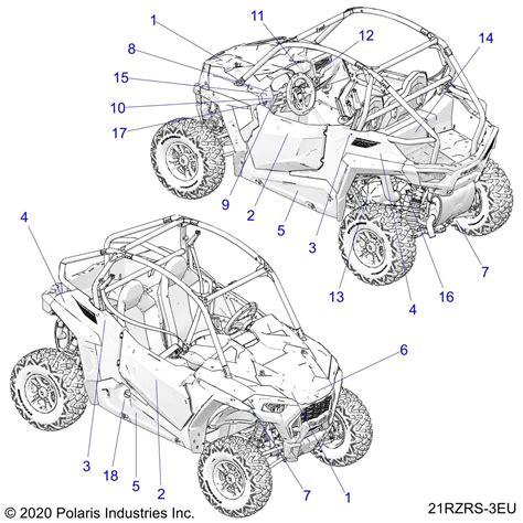 2017 Polaris RZR 1000 Parts Diagram and Breakdown