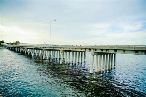 Florida tampa bay bridge stock image. Image of beautiful - 157415377