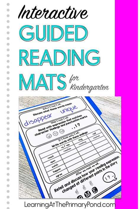 Interactive Guided Reading Mats For Kindergarten Guided Reading