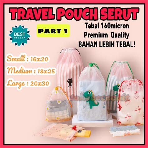 Jual TRAVEL POUCH ORGANIZER POUCH SERUT SERBAGUNA KANTONG SERUT