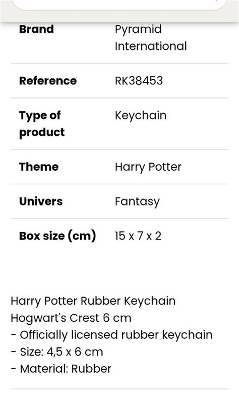 Harry Potter Rubber Keychain Hogwarts Crest 6 Cm On Carousell