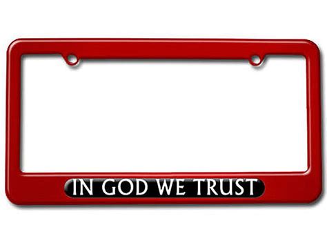 In God We Trust Black Usa License Plate Frame