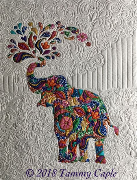 Quilted Elephant Paisley Splash” Pieced And Quilted By Tammy Caple