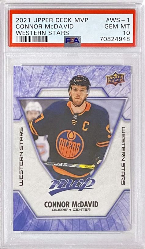 Connor McDavid 2021-22 Upper Deck MVP Hockey Connor McDavid Western ...