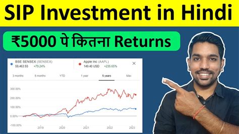 SIP Investment In Hindi 5000 SIP Returns Calculation Sensex Vs US