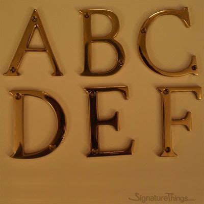 SignatureThings | Brass Alphabet Letters | 2" Brass Letter | House Name ...